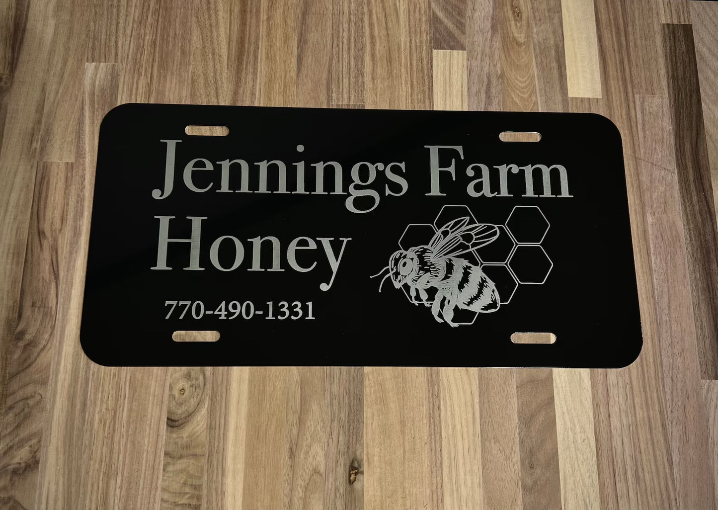 Engraved License Plate- Custom Logo