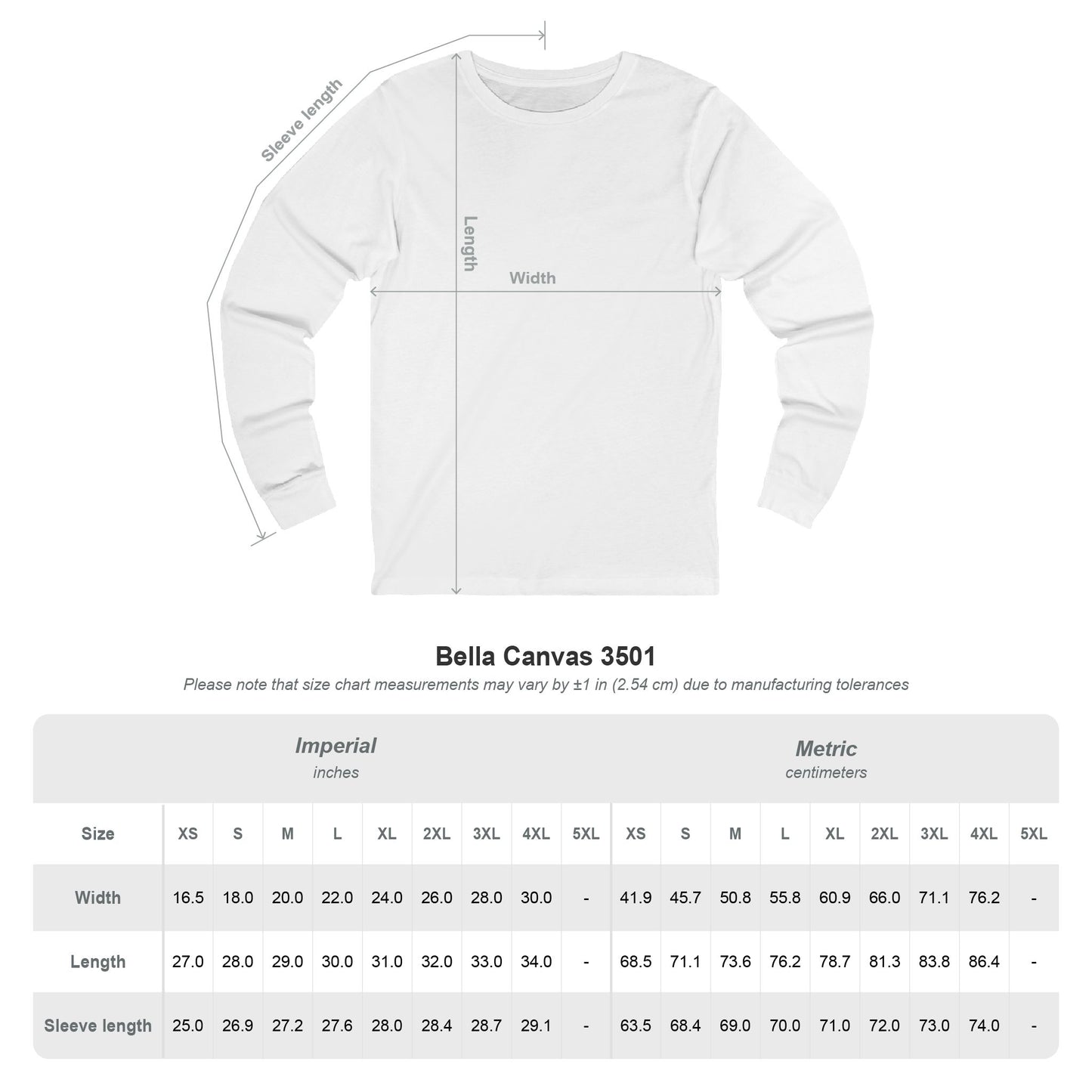 Bella+Canvas Long Sleeve T-Shirt - Custom Logo