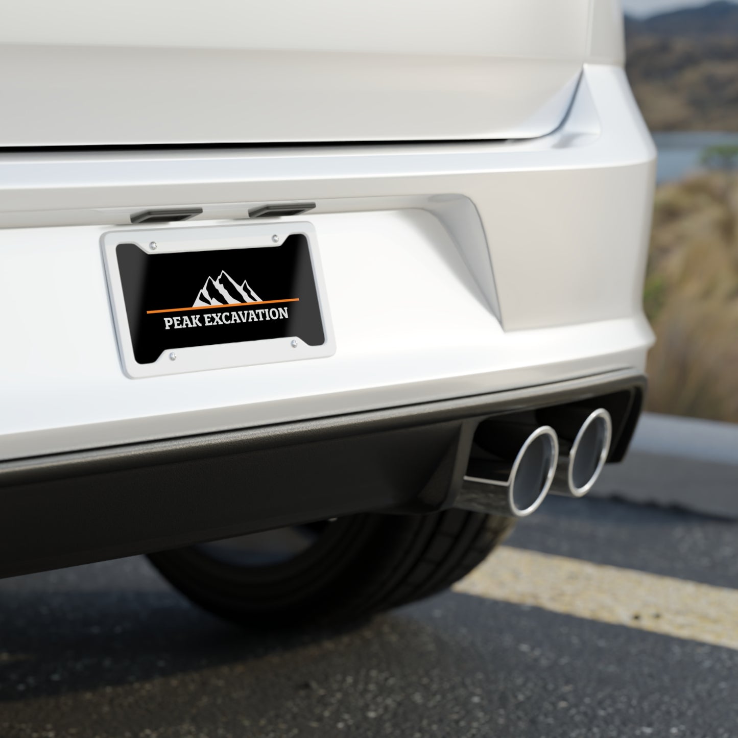 Printed License Plate - Custom Logo