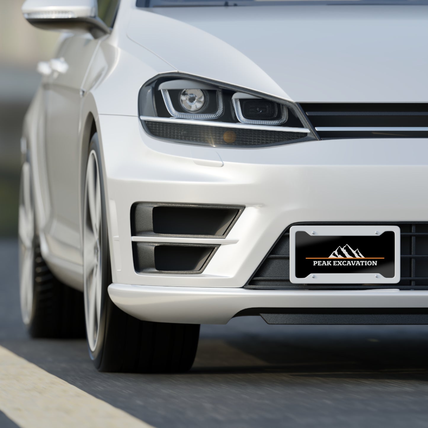 Printed License Plate - Custom Logo