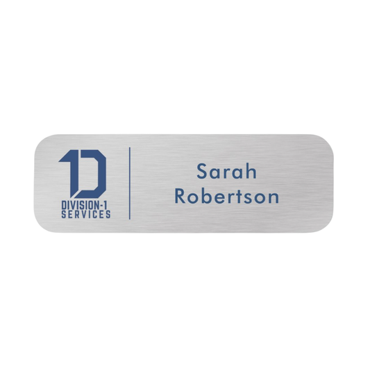 Custom Employee Name Tag- Pin or Magnetic Backing