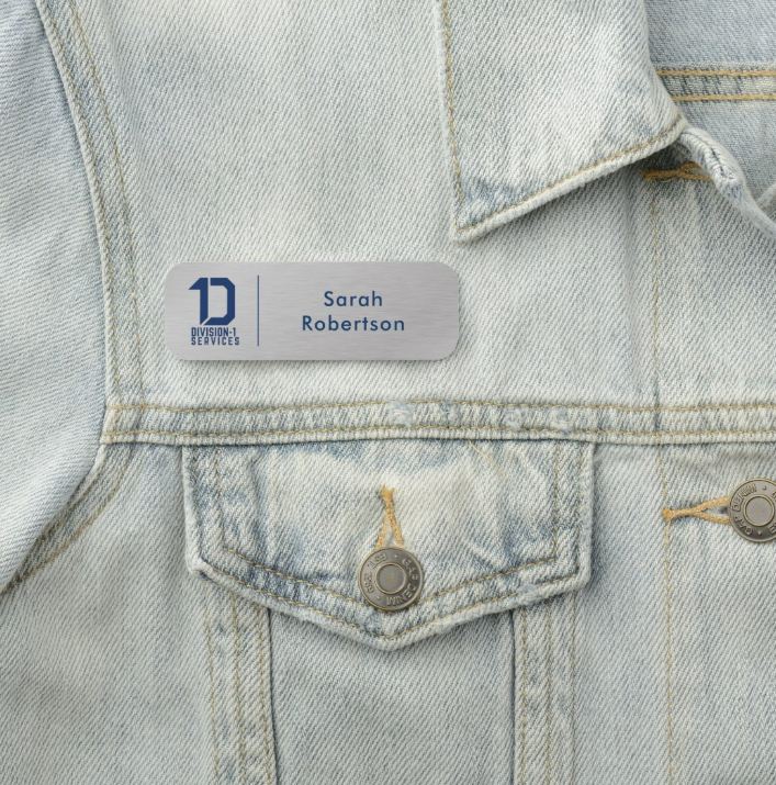 Custom Employee Name Tag- Pin or Magnetic Backing