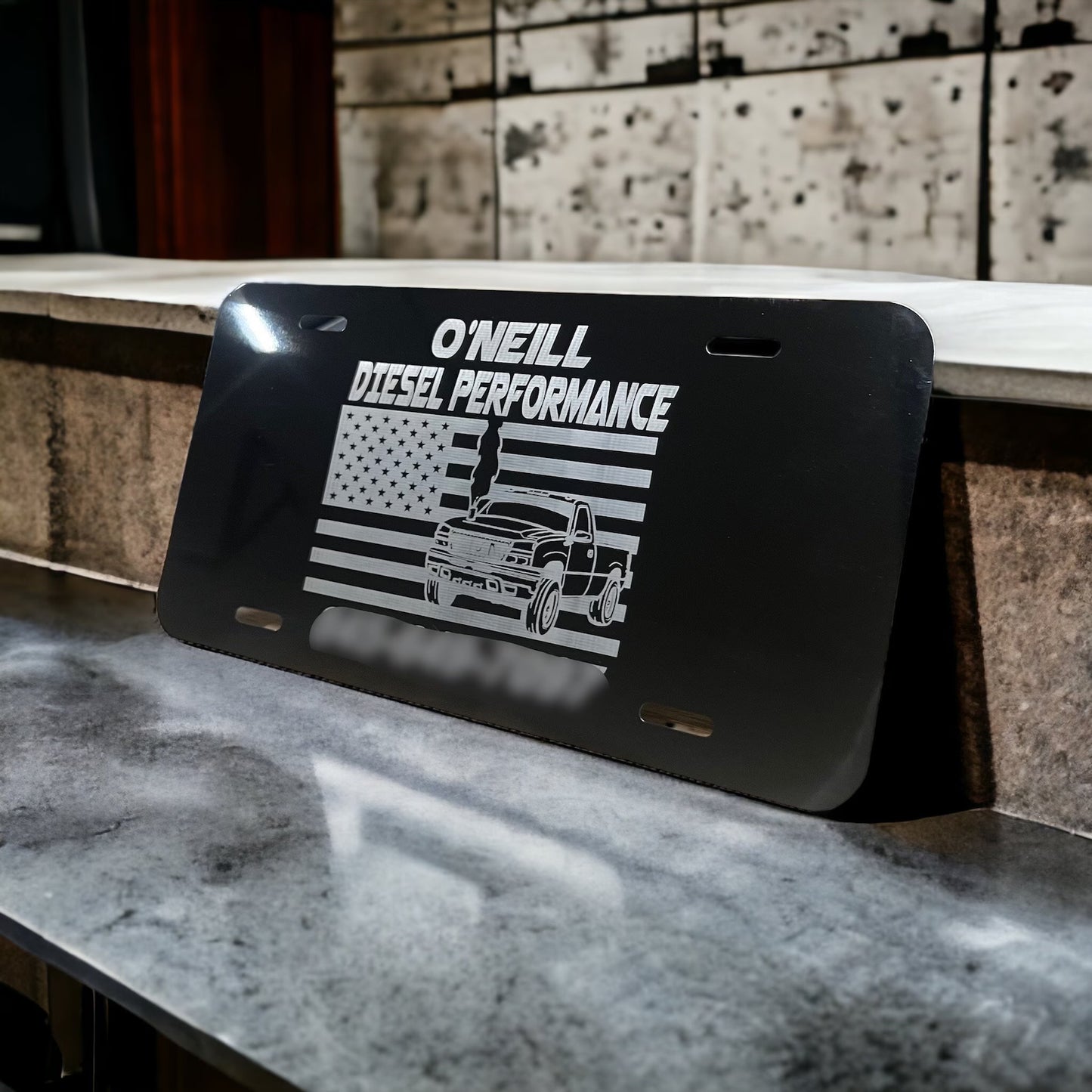 Engraved License Plate- Custom Logo